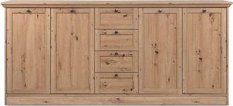 Calicosy Aparador 4 puertas con tiradores met&aacute;licos L200 cm - Efecto Roble