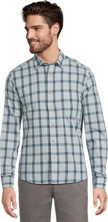 UNTUCKit Long Sleeve Flannel Hartmann Shirt Mens Clothing Light Blue : 2XL Regular Fit, Cotton
