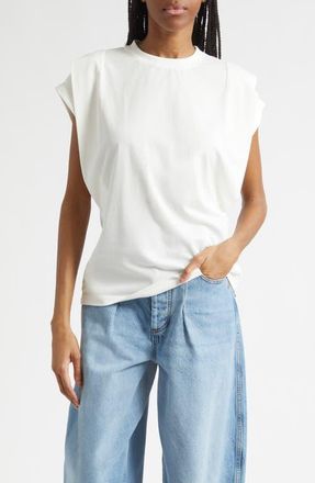Jacquemus The Ventadou Cap Sleeve T-Shirt in White at Nordstrom, Size Xx-Small