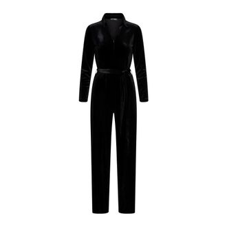 &Co Woman Dames, Jumpsuits & Playsuits, Zwart, Maat: 3XL Velours