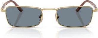 Persol 54mm Rectangular Sunglasses in Gold/blue at Nordstrom
