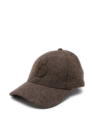 BA&SH appliqu&eacute; hat - women - Polyamide/Wool/Polyester/Other fibres - One Size - Brown