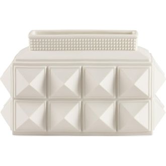 Jonathan Adler Charade Studded Low Vase in White at Nordstrom