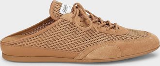 Jimmy Choo London Sunny Woven Mixed Leather Sneaker Mules