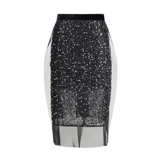 sacai Mujer, Faldas, Negro, Talla: S