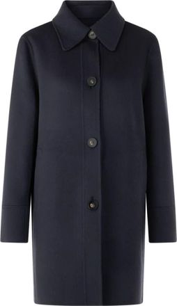Marc Cain Woljas met decoratieve stiksels - Dames - Mantels - Grijs - Maat: 2XL Wol