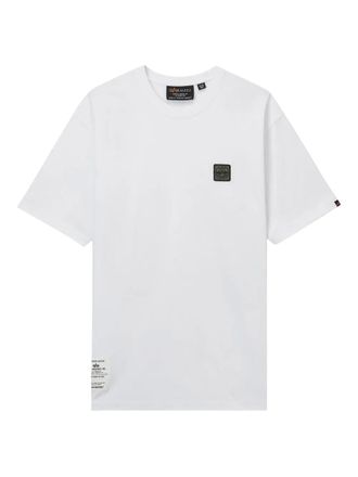 Alpha Industries logo-patch cotton T-shirt - men - Cotton - S - White
