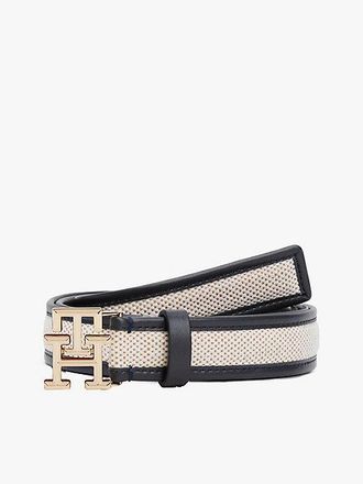 Tommy Hilfiger TH Monogram Canvas Leather Belt