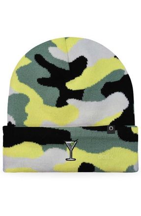 Dalix Martini Beanie Cap in Green Camo at Nordstrom