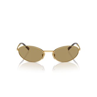 Prada 0pr A59s Oval Gold-Toned Metal Frame Sunglasses
