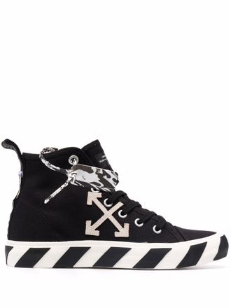 Off-white Vulcanized mid-top sneakers - men - Cotton/Cotton/Rubber - 38 - Black