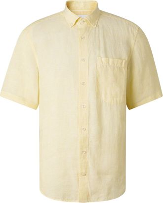 Bogner Linen short-sleeved shirt Lykos for men - Yellow - XXL