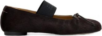Maison Margiela Anatomic Numeric Elastic Ballerinas - Dames - Schoenen - Bruin - Maat: 37 1/2 EU Leer