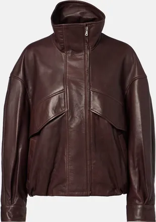Nour Hammour Roland leather bomber jacket