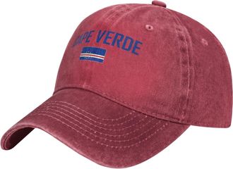 Generic Tennis Cap Cape Verde Flag Hats Retro Solid Hats Unisex Hip Hop Cap for Ladies, Youth, Women