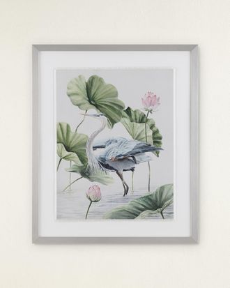 John-Richard Crane Framed Giclee on Fabric by Annie Moran