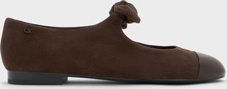Charles & Keith Suede & Leather Mary Janes
