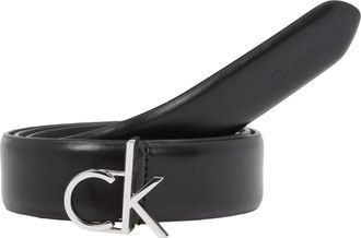 Calvin Klein Lederg&uuml;rtel CALVIN KLEIN CK BUCKLE BELT 3.0_SMOOTH, Damen, Gr. 11,5, schwarz, Rindsleder, unifarben, G&uuml;rtel Lederg&uuml;rtel, mit CK-Logoschliesse