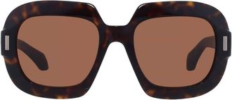 Ferragamo Brown Square Ladies Sunglasses SF2068SE 242 54