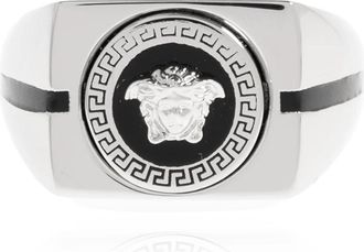 Versace Icon Ring - Heren - Ringen - Grijs - 58 MM - Accessoires