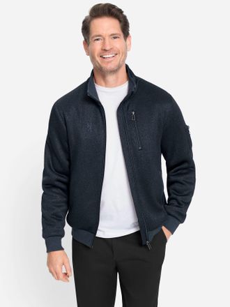 Marco Donati Fleecejacke MARCO DONATI, Herren, Gr. 44/46, blau (dunkelblau, meliert), 100% Polyester, meliert, Jacken Fleecejacke