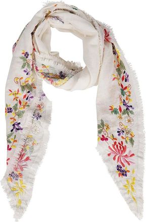 Faliero Sarti Winter Sjaal - Dames - Wintersjaals - Wit - ONE Size - Katoen - Accessoires