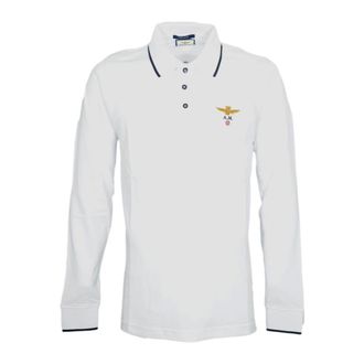 Aeronautica Polo Shirts, male, White, L, Po1653Up00082 Long-sleeve Polo