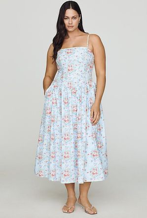 Amy Jane London Plus Phillippa Cotton Poplin Midi Dress