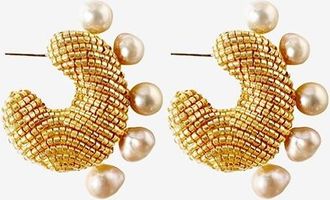 Susana Vega Jewelry Creolen aus Glasperlen Solito Pearled