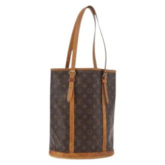 Louis Vuitton Pre-owned Bucket Bags, female, Brown, Size: ONE SIZE Pre-owned Monogram Bucket GM Shoulder Bag
