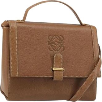 Loewe Pre-owned Shoulder Bag - Dames - Vintage Handtas - Bruin - ONE Size - Leer - Vintage