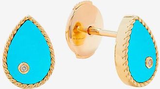 Yvonne Léon Ohrstecker aus Gelbgold und Diamant Baby Poire