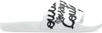 Versace Jeans Couture Rubber Slides met Logo - Dames - Sandalen - Wit - 39 EU - Schoenen