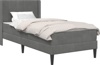 vidaXL Estructura De Cama Con Colch&oacute;n Gris Oscuro 100 X 200 Cm Vidaxl