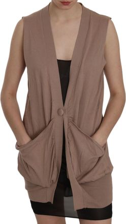Pink Memories pink MEMORIES 100% Cotton Sleeveless Cardigan Top Womens Vest