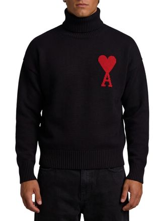 Ami Black Turtle Neck Sweater
