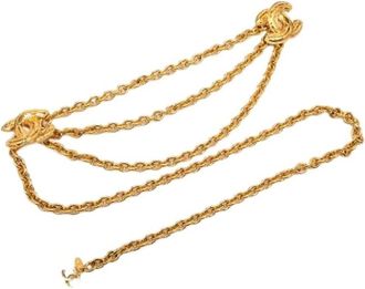 Chanel Pre-owned Belts, female, Yellow, Size: ONE SIZE Pre-owned Metal Belt