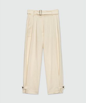 Msgm White Viscose Casual Womens Pants