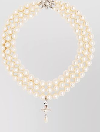Vivienne Westwood three row pearl choker necklace