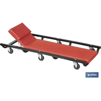 cofan Camilla De Trabajo 40 (1030x440x110mm), Camilla Para Trabajos Mec&aacute;nicos Con Cabecera Ajustable. Plataforma Con Ruedas Para Talleres, Disponible En Col