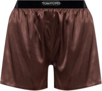 Tom Ford Short Shorts, female, Brown, Size: XS Silk shorts