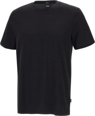 HUGO BOSS T-shirt van katoen met ronde hals - Heren - T-shirts - Zwart - XL - Katoen - Tops