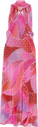 Rixo Jurk met patchwork - Roze