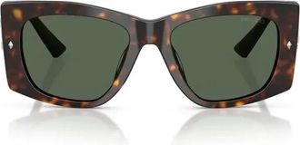 Jimmy Choo London Gabi Zonnebril - Dames - Zonnebrillen - Bruin - 54 MM - Accessoires