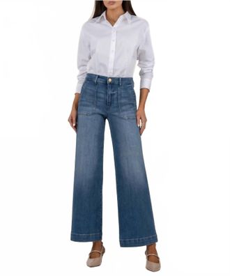 Kut from the Kloth Meg High Rise Wide Straight Leg Jeans In Friendship