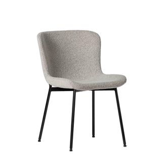 Klast Silla de comedor de bouclé gris 50x80 cm