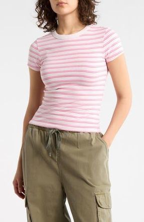 Abound Short Sleeve Baby T-Shirt in Pink Adri Stripe at Nordstrom Rack, Size X-Small