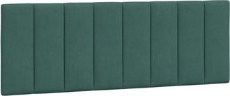 vidaXL Cabecero De Cama Acolchado Terciopelo Verde Oscuro 120 Cm Vidaxl