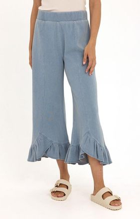 Threads 4 Thought Akela Organic Cotton Terry Cloth Ruffle Hem Pants in Light Wash at Nordstrom, Size Xx-Large