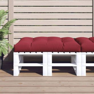 vidaXL Cuscino per Pallet 120 x 80 x 12 cm Rosso Vino in Tessuto Vidaxl